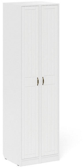 Прихожая П-6-500 Пенал + Пенал, цвет белая шагрень/фасады МДФ белое дерево фрезеровка прованс, ШхГхВ 60х50х210 см., универсальная сборка