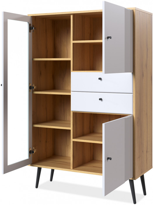 Шкаф низкий (1 стеклодверь) Вега Саксония