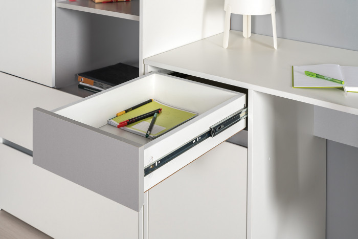 Торонто Компоновка № 13, белый шагрень/стальной серый