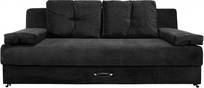 Диван-еврокнижка Амстердам мини люкс черный