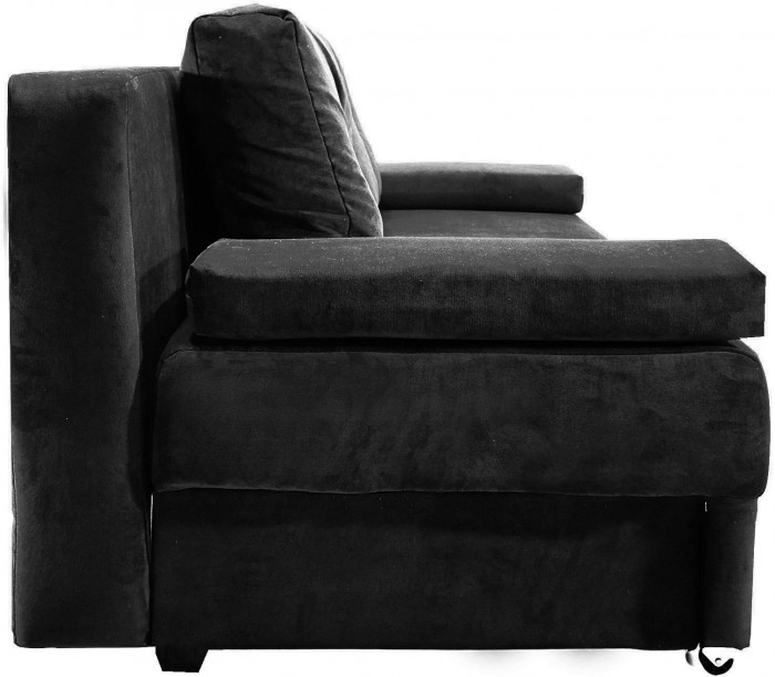 Диван-еврокнижка Амстердам мини люкс черный