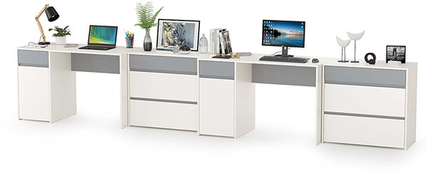 Торонто Компоновка № 14, белый шагрень/стальной серый