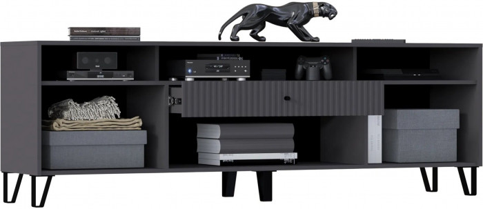 Модульная гостиная Оливия, композиция 1 (Графит, Графит Софт)