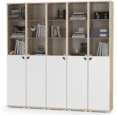 Бостон № 49, дуб эндгрейн элегантный/фасады МДФ милк рикамо софт