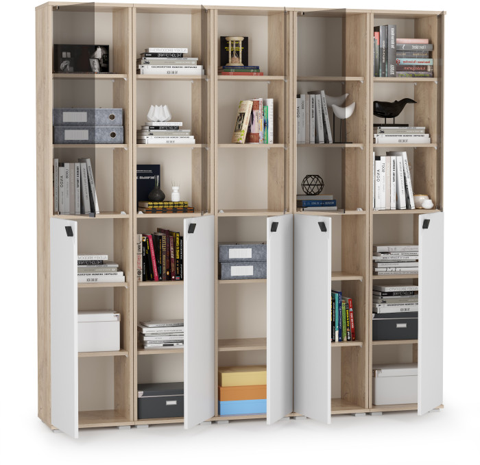 Бостон № 49, дуб эндгрейн элегантный/фасады МДФ милк рикамо софт