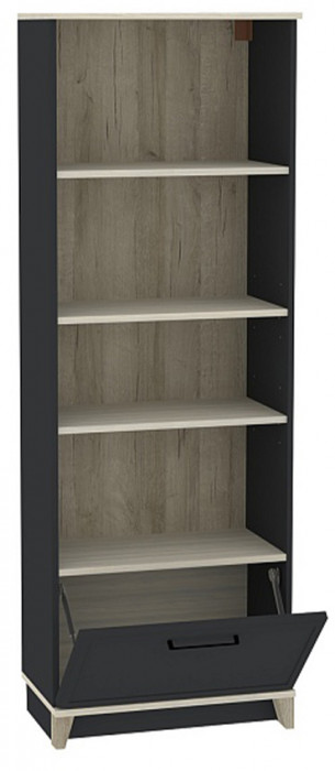 Шкаф МЦН Аурелио 21, Антрацит, Блеквуд Сатиновый