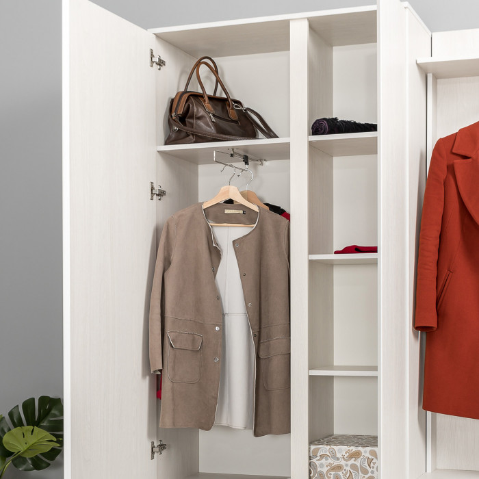 КР100 Ника прихожая № 14, цвет ясень анкор светлый, ШхГхВ 237,4х38,3х207,9 см., универсальная сборка