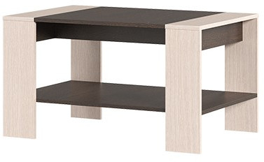 Стол журнальный РИО 2 (ножки светлые, столешница темная) венге/белфорт