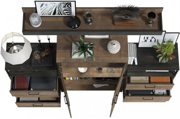 Трувор Гостиная 009, дуб гранж песочный/интра