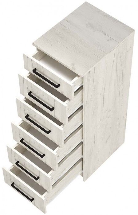 "Фиеста" комод 400 (400х1200х500) дуб крафт белый