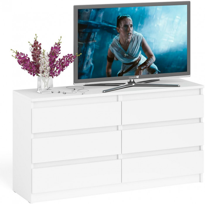 Мори Комод МК1380.6, цвет белый, ШхГхВ 138х41х73 см.