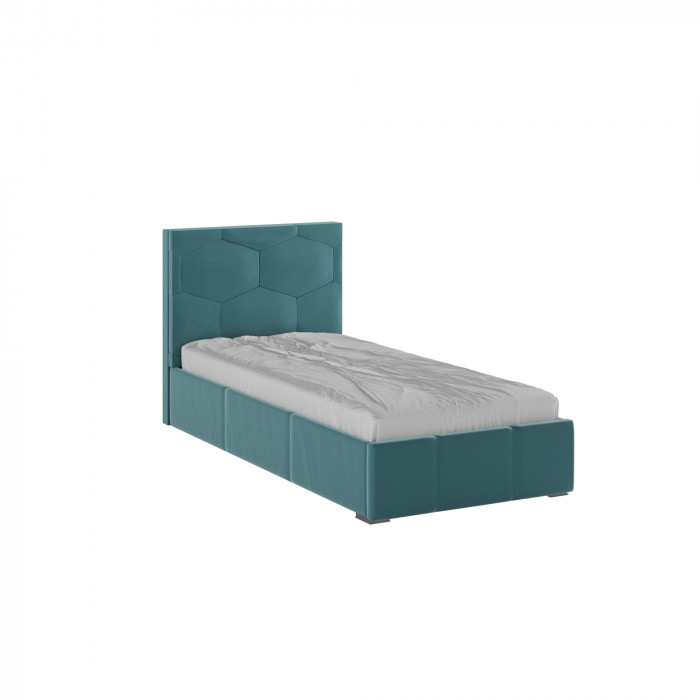 Манука Кровать интерьерная 900 бирюза, ортопед
