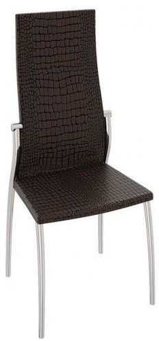 Комфорт-М Стул СМ-СРП-048 Гранд (Каркас Хром, Бежевый  Аллигатор к/з 218 (белый перламутр))