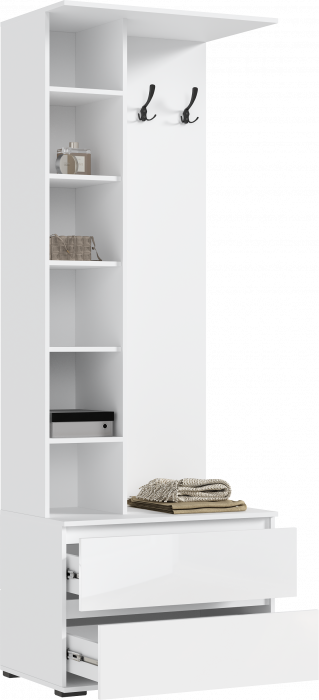 Прихожая Норд (Белый глянец холодный/Белый)