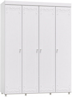 Шкаф 4-х дверный Италия ИТ-59 белое дерево