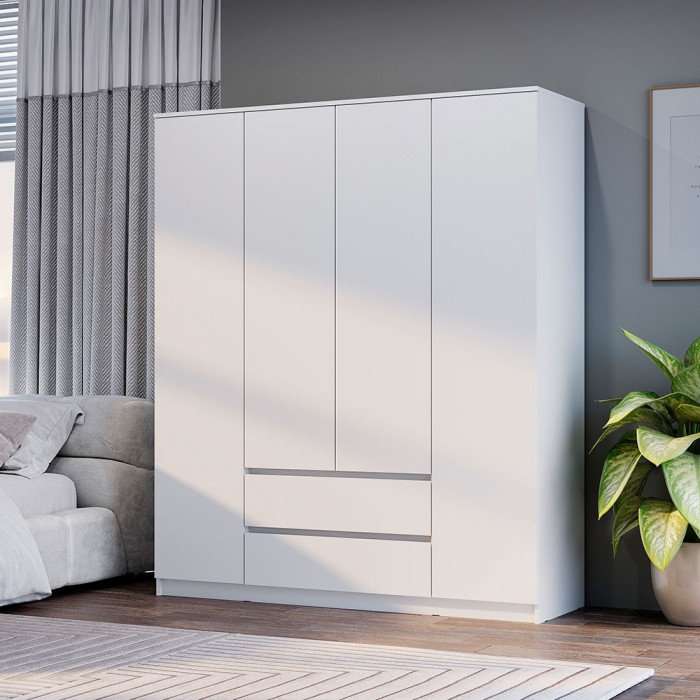 Симпл ШК-13 шкаф 4-х створчатый белый