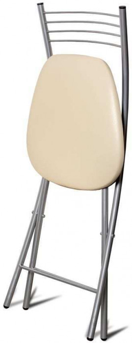 Стул Хлоя Складной Серебро/ Борнео крем