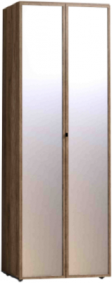 Шкаф для одежды с зеркалами Nature 54, дуб табачный