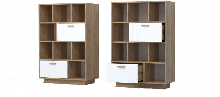 Эго Комод К-1 ПД (Камень Темный/Дуб Крафт Золотой)