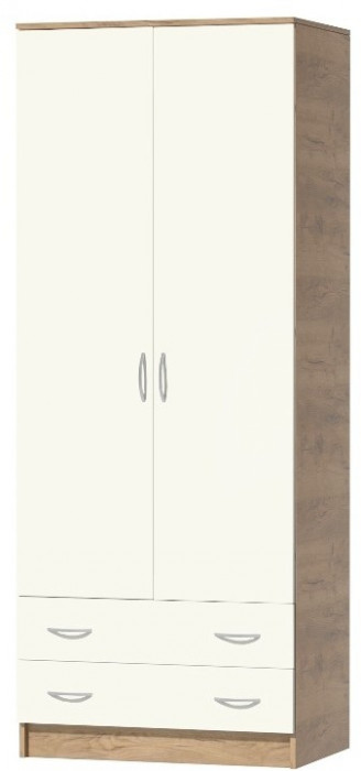 Кэт-7 Шкаф 2 створчатый (Крафт золотой / Графит)