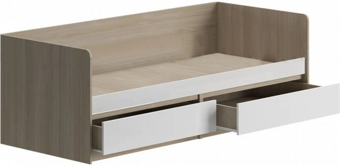 Челси Кровать 80 (Белый глянец, Белый)