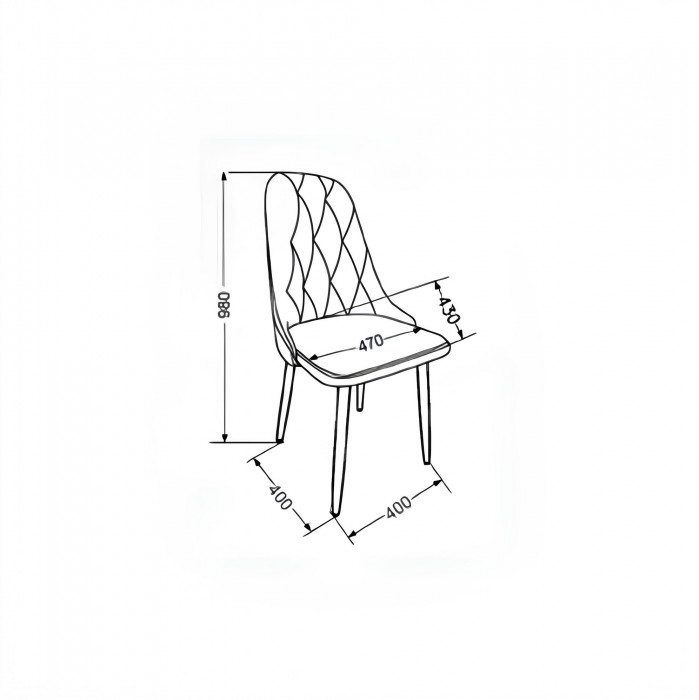 Стул "Граф" белый матовый Томми 21 серо-голубой