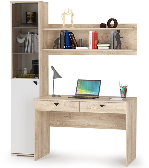 Бостон № 35, дуб эндгрейн элегантный/фасады МДФ милк рикамо софт