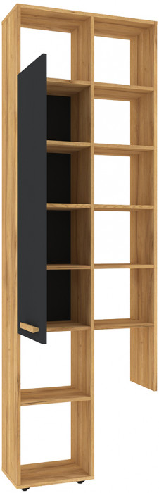 Шкаф с открытыми полками Crown 22. Графит, Дуб золотистый