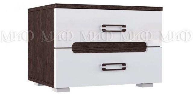 Ким Тумбы прикроватные, комплект 2 шт., венге/белый глянец