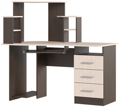 СТОЛ КОМПЬЮТЕРНЫЙ №1 (1,3х1,3х0,8) венге/белфорт