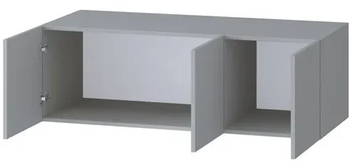 Шкаф Бастион 1200 с антресолью, Серая гавань