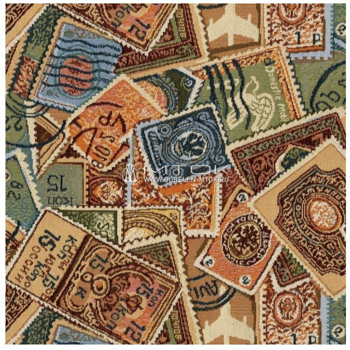 Двухъярусная кровать Мадлен-3 90/120х190 (Гобелен Пифагор, Слоновая кость)