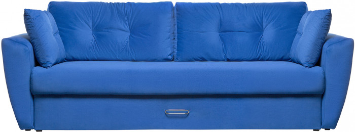 Диван еврокнижка Амстердам 160 ЛЮКС 07 ВЕЛЮР СИНИЙ