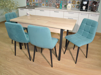 Обеденная группа Колорадо / Стул Х 4 шт. / Дуб Сонома/черный / бид 15