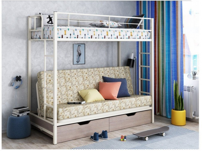 Двухъярусная кровать Мадлен ЯЯ (Черный)