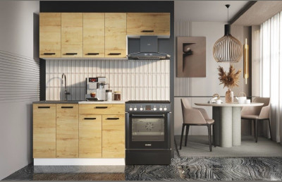 Кухня ЛДСП Хозяюшка 1200 +ГАЗ600 (Вотан, Белый)