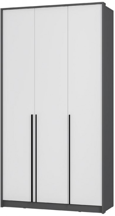 Шкаф 3-х створчатый "Шарм" ШК-10 Графит/ Белый