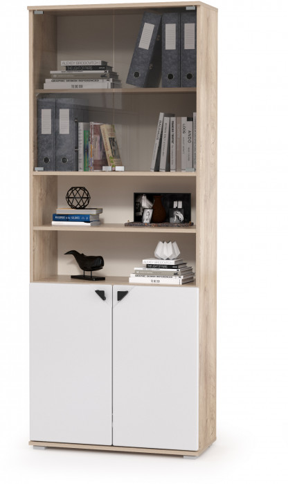 Бостон № 37, дуб эндгрейн элегантный/фасады МДФ милк рикамо софт