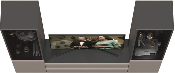 Сидней Комплектация № 011, корпус: антрацит/фасады: МДФ веллюто капучино