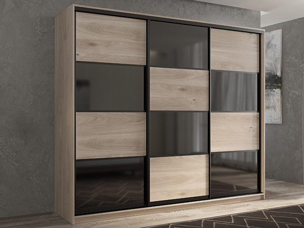 Шкаф-купе Кааппи 13 Кастелло Серый 210х60х230 см