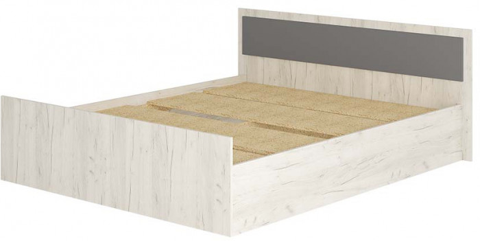 "Фиеста" кровать 1,6м LIGHT (1750х750х2032) дуб крафт белый
