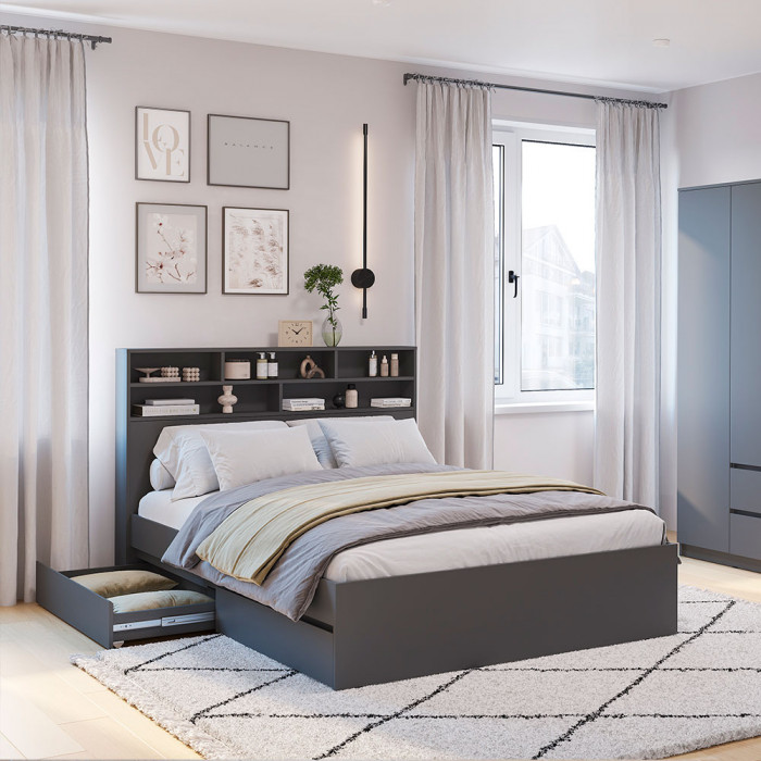 Симпл СП-02 стеллаж-полка графит