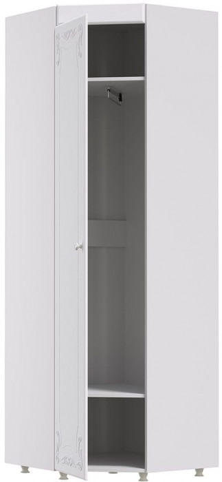 Шкаф угловой (гл.410) Италия ИТ-65 белое дерево