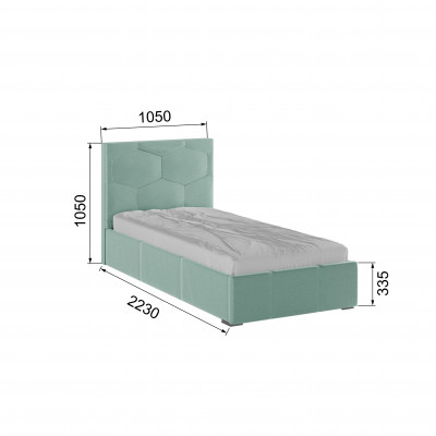 Манука Кровать интерьерная 900 мятный, ПМ