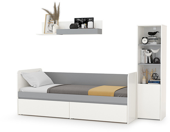 Торонто Компоновка № 23, белый шагрень/стальной серый