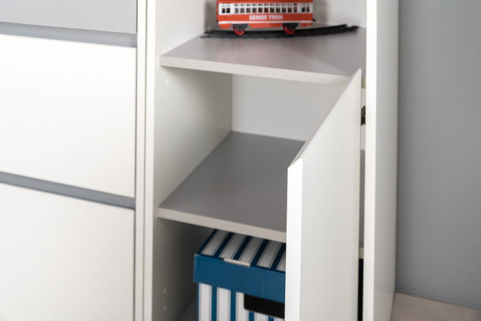 Торонто Компоновка № 23, белый шагрень/стальной серый