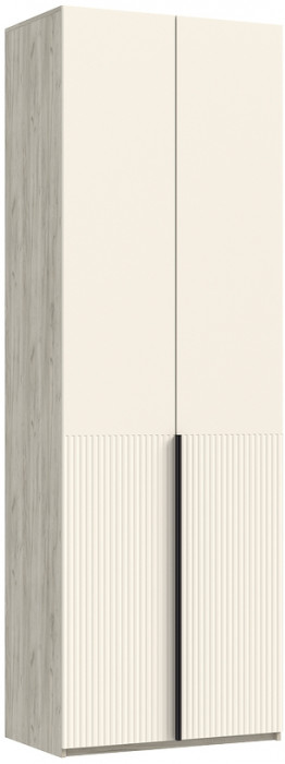 Шкаф 2-х створчатый Марвэл, Крафт серый/Кашемир