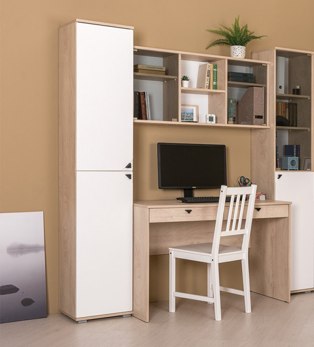 Бостон № 41, дуб эндгрейн элегантный/фасады МДФ милк рикамо софт