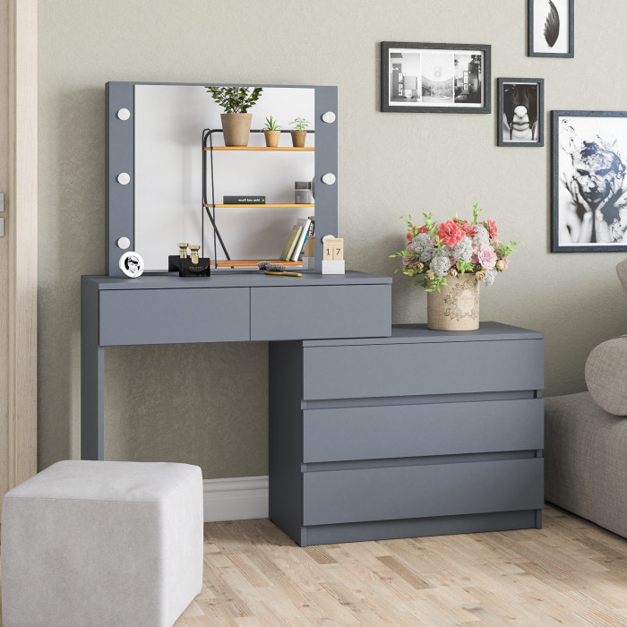 Стол косметический с подсветкой 110, графит