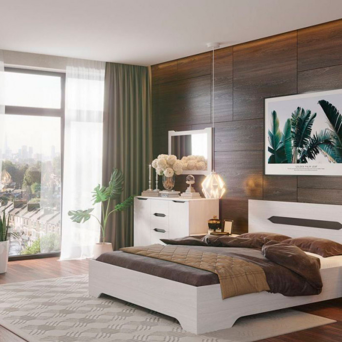 ВАЛЕНСИЯ КМ 012 комод со створками (1,2х0,83х0,45) дуб анкор